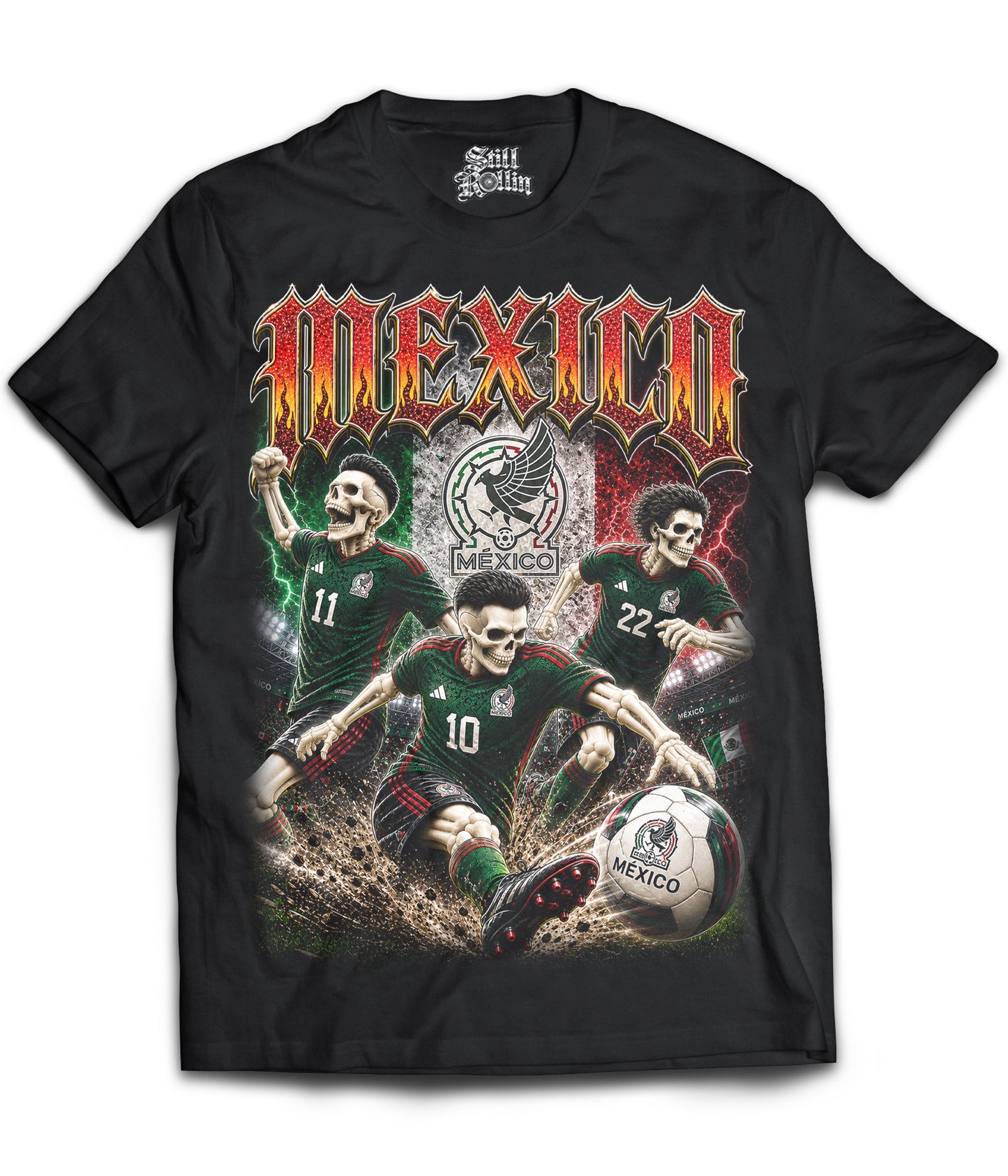 Mexico Skeleton Soccer Shirt